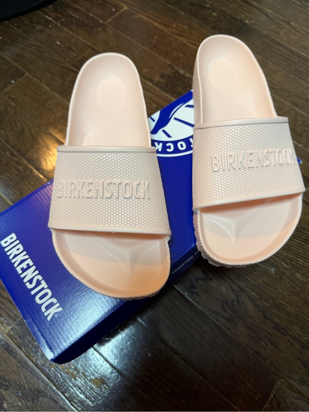 Birkenstock Slide Sandals in Pale Pink